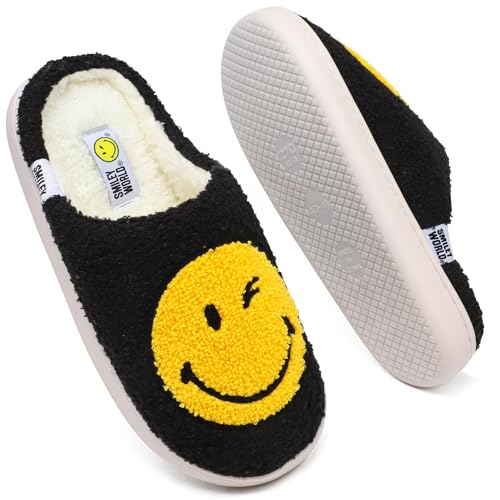 SMILEYWORLD Hausschuhe Mädchen Jungen Pantoffeln Winter Plüsch Rutschfest Innenbereich Slippers für Kinder von SMILEYWORLD