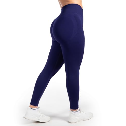 SMILDOOX Leggings Damen Sena, Nahtlose High Waist Sportleggings mit V-Kontur & Shaped Fit, Figurformende Trainingshose aus atmungsaktivem Funktionsmaterial für Fitness, Yoga & Freizeit von SMILODOX