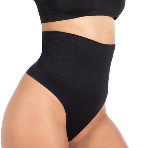SMILODOX Bauchweg Unterhose Damen Nysa - High Waist String Seamless Tanga, figurformend für Bauch und Hüfte, Bauchkontrolle Unterwäsche Tange Slips, Größe:XL, Color:Schwarz SMILODOX Bauchweg Unterhose Damen Nysa - High Waist String Seamless Tanga, figurformend für Bauch und Hüfte, Bauchkontrolle Unterwäsche Tange Slips, Größe:XL, Color:Schwarz von SMILODOX