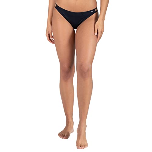 SMILODOX Bikini Hose Haylie mit Metallabel am Saum | Schnell trocknendes Material | Anpassungsfähiges Waistband für optimalen Größe XS, Color,Schwarz von SMILODOX