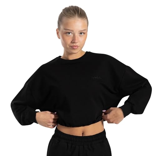SMILODOX Crop Sweatshirt Damen Triana, verkürzter Pullover mit Rundhalsausschnitt, Pulli Kordelzug & Gummizug-Saum, Sweater weiches Material, ideal für Alltag, Freizeit, Athleisure & sportliche Looks SMILODOX Crop Sweatshirt Damen Triana, verkürzter Pullover mit Rundhalsausschnitt, Pulli Kordelzug & Gummizug-Saum, Sweater weiches Material, ideal für Alltag, Freizeit, Athleisure & sportliche Looks von SMILODOX