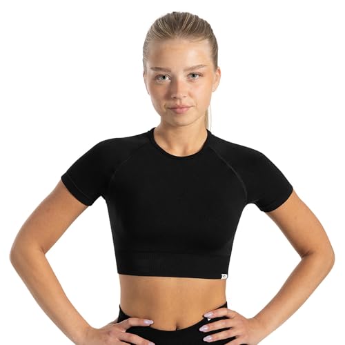 SMILODOX Crop Top Damen Elna, figurbetontes T-Shirt mit Rundhalsausschnitt, kurzen Ärmeln & Rippbund, Funktionsshirt glattes Material & bauchfrei, ideal für Alltag, Freizeit, Training & Studio-Outfits SMILODOX Crop Top Damen Elna, figurbetontes T-Shirt mit Rundhalsausschnitt, kurzen Ärmeln & Rippbund, Funktionsshirt glattes Material & bauchfrei, ideal für Alltag, Freizeit, Training & Studio-Outfits von SMILODOX