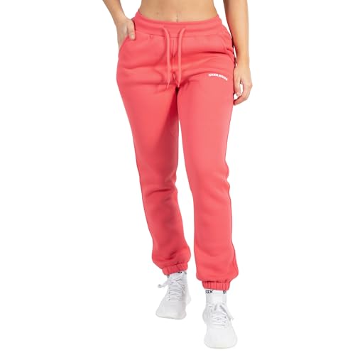 SMILODOX Damen Jogginghose Cassandra - Lange Hose im Regular fit mit hohem Bund und Tunnelzug, Größe:S, Color:Pink von SMILODOX