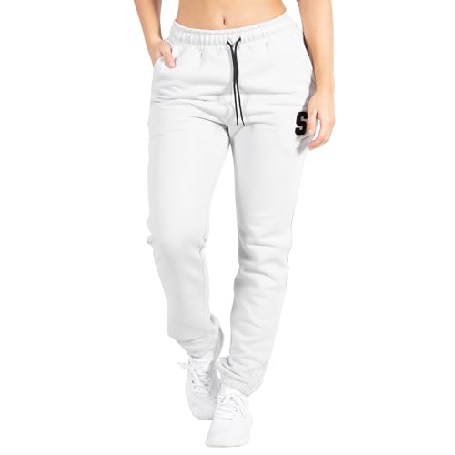 SMILODOX Damen Jogginghose Rylanda - Lange Hose im Regular Fit mit normalem Bund und Tunnelzug, Größe:XS, Color:Grau von SMILODOX