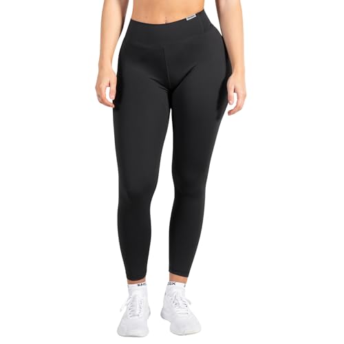 SMILODOX Leggings Advance PRO NOS für Damen - 100% Blickdicht, Shaped Fit, High Waist Sportleggings, Atmungsaktiv & Strapazierfähig, Ideal für Yoga & Fitness, Schwarz von SMILODOX