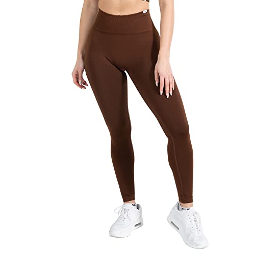 SMILODOX Leggings Damen Amaze Pro mit Scrunch, Butt Lift Sporthose High Waist V-Shape Trainingshose Seamless Blickdicht Yogahose Für Sport Fitness Alltag, Größe:S, Color:Braun von SMILODOX