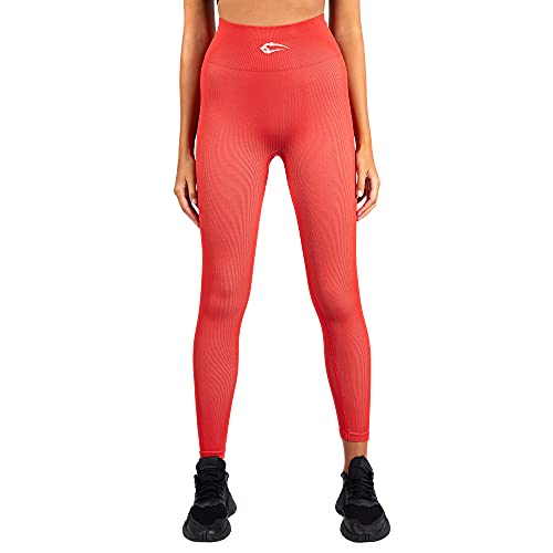 SMILODOX Damen Seamless Leggings Enthusiast - Lange Hose im Stretch fit mit high Waist Bund, Größe:XS, Color:Rot von SMILODOX