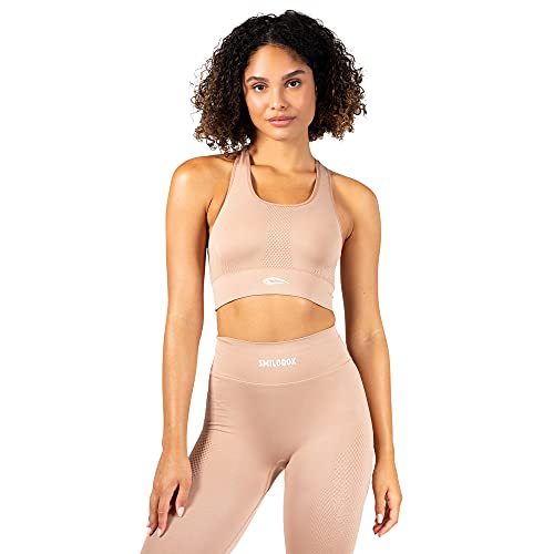 SMILODOX Damen Seamless Sport BH May - Nachhaltiges Stretch fit ärmelloses Oberteil mit Rundhals, Größe:XS, Color:Aprikose von SMILODOX