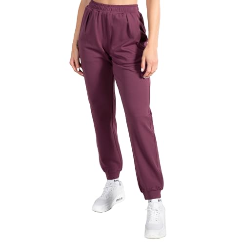 SMILODOX Damen Shaped Fit Jogginghose Althea - Tiefe Eingrifftaschen, weiches Material für Freizeit aktivitäten, Größe:M, Color:Violett von SMILODOX