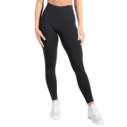 SMILODOX Damen Shapet Fit Leggings Batik Scrunch - Sanduhr Silhouette mit Scrunch Pushh Effekt, Größe:S, Color:Schwarz von SMILODOX