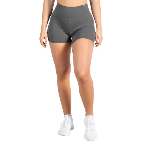 SMILODOX Damen Shorts Advance Pro - Kurze Hose im Shaped Fit mit hohem Bund, Größe:M, Color:Dunkelgrau von SMILODOX