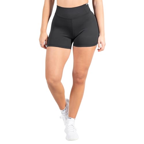 SMILODOX Damen Shorts Advance Pro - Kurze Hose im Shaped Fit mit hohem Bund, Größe:M, Color:Schwarz von SMILODOX