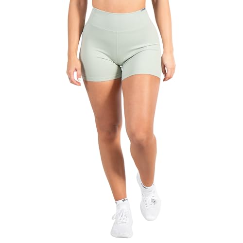 SMILODOX Damen Shorts Advance Pro - Kurze Hose im Shaped Fit mit hohem Bund, Größe:S, Color:Grün von SMILODOX
