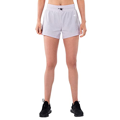 SMILODOX Damen Shorts Daisy - Kurze Hose im Stretch fit mit mid Waist Bund und Tunnelzug, Größe:XS, Farbe:Lila von SMILODOX