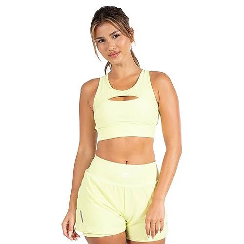 SMILODOX Damen Sport BH Fastlane geeignet für Gym, Fitness & Laufen, Größe:XS, Color:Lime von SMILODOX