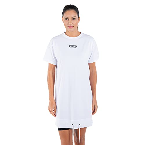 SMILODOX Damen T-Shirt Brisk - Oversize fit Kurzarm Oberteil mit Rundhals, Größe:XS, Color:Weiß von SMILODOX