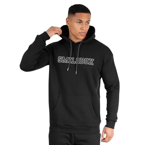 SMILODOX Herren Hoodie Finley - Regular fit Langarm Oberteil mit Kapuze, Größe:M, Color:Schwarz von SMILODOX