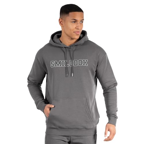 SMILODOX Herren Hoodie Finley - Regular fit Langarm Oberteil mit Kapuze, Größe:S, Color:Anthrazit von SMILODOX