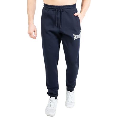 SMILODOX Herren Jogginghose Classic Pro - Slim Fit Lange Hose mit normalem Bund und Tunnelzug, Größe:S, Color:Blau von SMILODOX