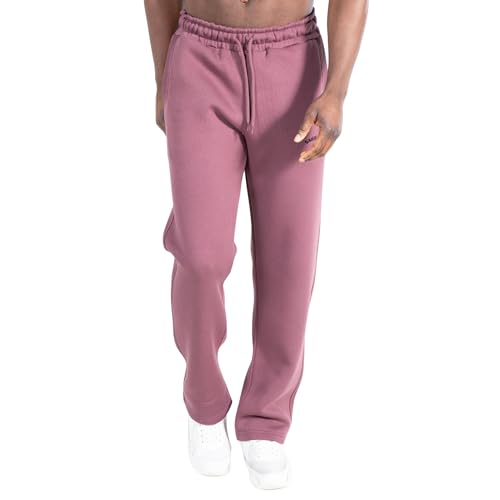 SMILODOX Herren Jogginghose Karima - Lange Hose im Oversize Fit mit normalem Bund und Tunnelzug, Größe:M, Color:Violet von SMILODOX