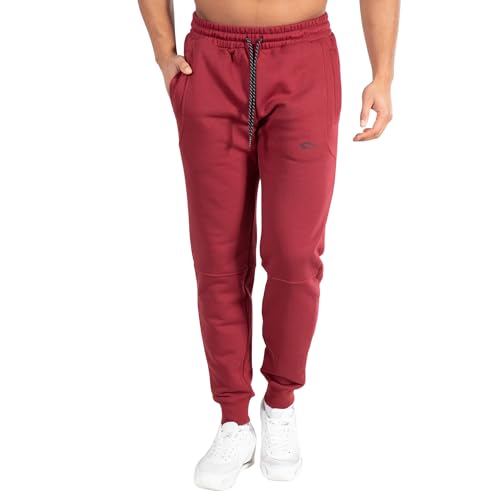 SMILODOX Herren Jogginghose Kendall - Lange Hose im Regular Fit mit normalem Bund und Tunnelzug, Größe:XXL, Color:Bordeaux von SMILODOX