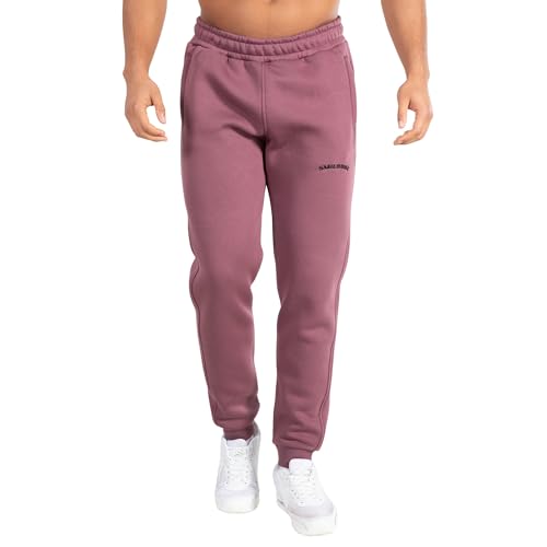 SMILODOX Herren Jogginghose Lenny - Lange Hose im Regular Fit mit normalem Bund und Tunnelzug, Größe:S, Color:Violett von SMILODOX