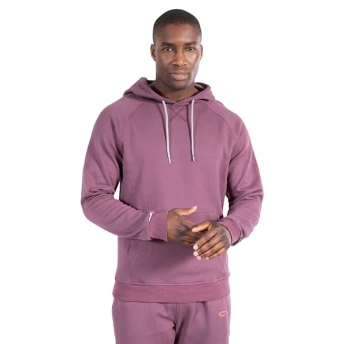 SMILODOX Herren Pikee Hoodie Leon - Regular fit Langarm Oberteil mit Kapuze, Größe:L, Color:Violett von SMILODOX