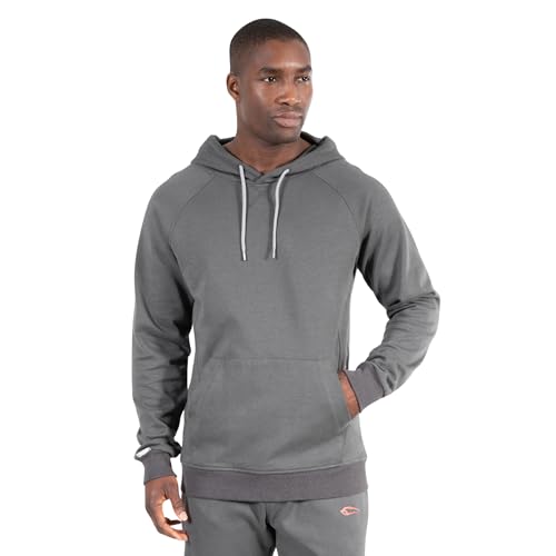 SMILODOX Herren Pikee Hoodie Leon - Regular fit Langarm Oberteil mit Kapuze, Größe:S, Color:Anthrazit von SMILODOX