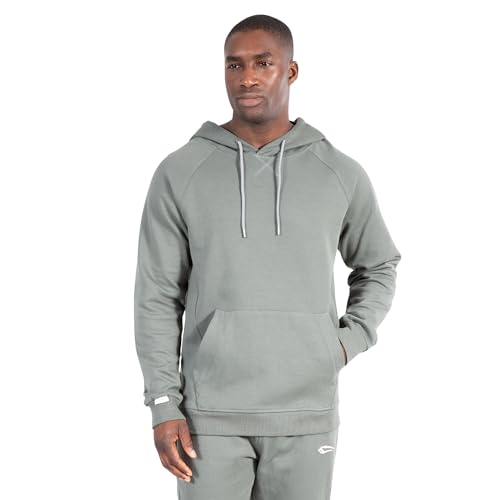 SMILODOX Herren Pikee Hoodie Leon - Regular fit Langarm Oberteil mit Kapuze, Größe:S, Color:Grün von SMILODOX