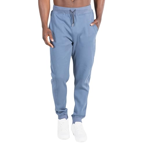 SMILODOX Herren Pikee Jogginghose Jones - Lange Hose im Regular Fit mit Tunnelzug, Größe:S, Color:Dusty Blue von SMILODOX