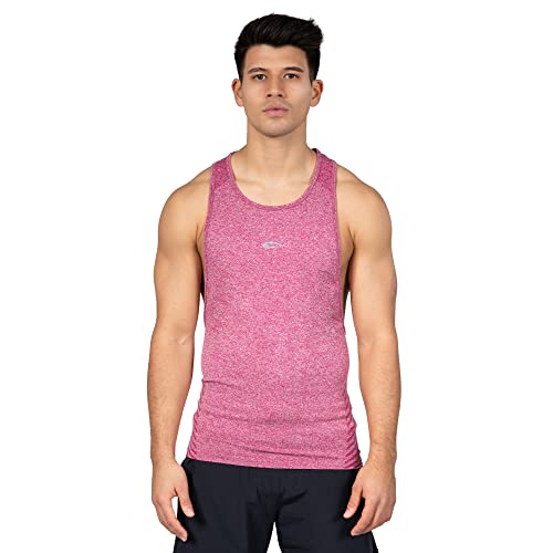 SMILODOX Herren Seamless Tank Top Brave - Slim fit ärmelloses Oberteil mit Rundhals, Größe:L, Color:Rot von SMILODOX