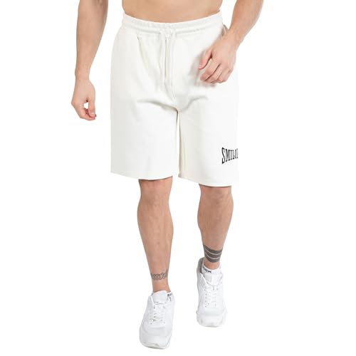 SMILODOX Herren Shorts Classic Pro - Oversize Fit Kurze Hose mit Kordelzug und Eingriffstaschen, Größe:XL, Color:Creme von SMILODOX