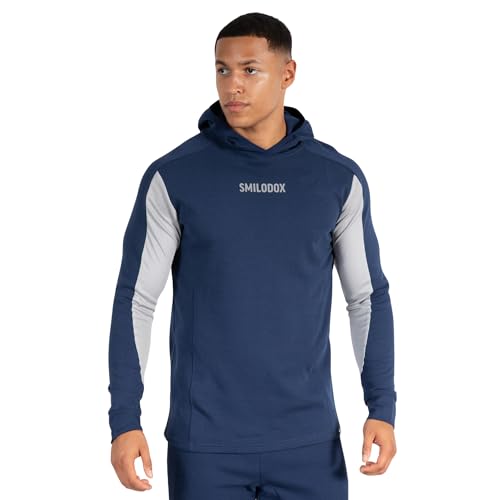 SMILODOX Herren Slim Fit Hoodie Maison - Slim Fit Langarm mit Kapuze, Größe:3XL, Color:Dunkelblau von SMILODOX