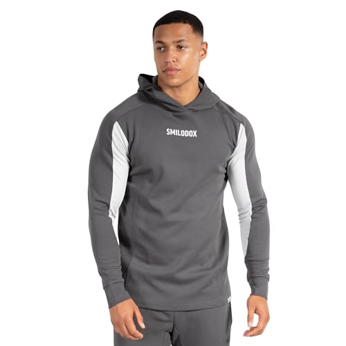 SMILODOX Herren Slim Fit Hoodie Maison - Slim Fit Langarm mit Kapuze, Größe:3XL, Color:Dunkelgrau von SMILODOX