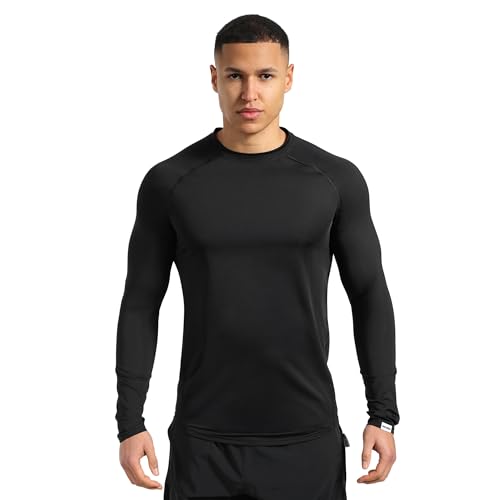 SMILODOX Slim Fit Longsleeve Powerfit Herren, Atmungsaktives Langarmshirt, Schnelltrocknendes, strapazierfähiges Funktionsshirt für Laufen, Gym & Sport von SMILODOX