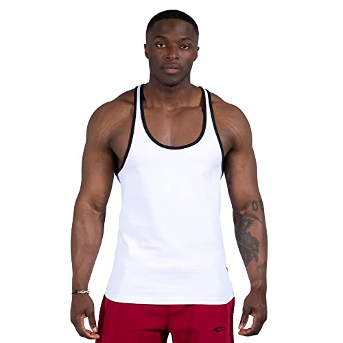 SMILODOX Herren Stringer Pat - Regular fit ärmelloses Oberteil - Tanktop mit Rundhals - Gym Muskelshirt für Fitnessbegeisterte von SMILODOX