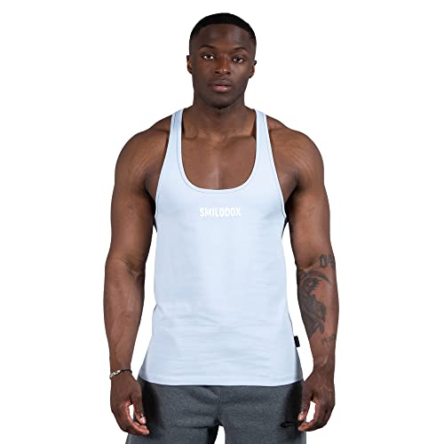 SMILODOX Herren Stringer Paul - Regular fit ärmelloses Oberteil mit Rundhals, Größe:3XL, Color:Hellblau von SMILODOX