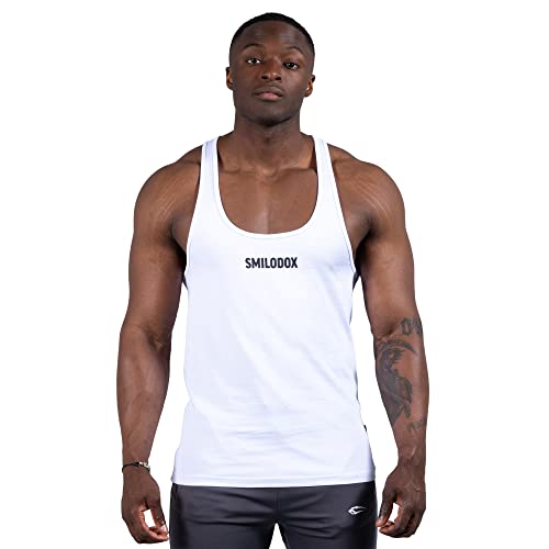 SMILODOX Herren Stringer Paul - Regular fit ärmelloses Oberteil mit Rundhals, Größe:4XL, Color:Weiß von SMILODOX