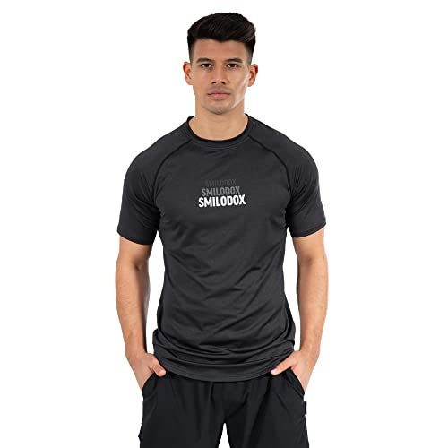 SMILODOX Herren T-Shirt Pereira - Slim Fit Kurzarm Oberteil mit Rundhals, Größe:S, Color:Schwarz von SMILODOX