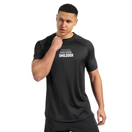 SMILODOX Slim Fit T-Shirt Powerfit Triple Herren, Atmungsaktives Kurzarmshirt, Schnelltrocknendes, strapazierfähiges Funktionsshirt für Laufen, Gym & Sport, Kompressionsshirt mit Rundhalsausschnitt von SMILODOX