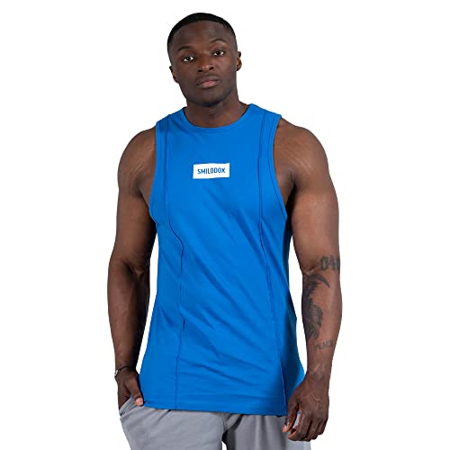 SMILODOX Herren Tank Top Richard - Regular fit ärmelloses Oberteil mit Rundhals, Größe:S, Color:Blau von SMILODOX