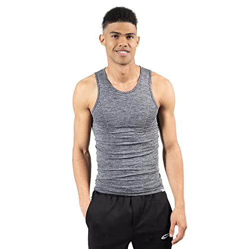 SMILODOX Herren Tank Top Sergio - Shaped Fit ärmelloses Oberteil mit Rundhals, Größe:L, Color:Anthrazit Melange von SMILODOX