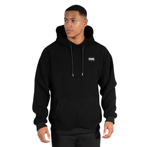 SMILODOX Herren Teddy Hoodie Antony - Oversize Fit Langarm Oberteil mit Kapuze, Größe:M, Color:Schwarz von SMILODOX