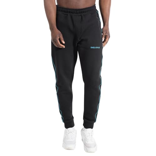 SMILODOX Jogginghose Henri für Herren - Bequeme Jogginghose mit Seitentaschen und Tunnelzug, Slim Fit, Ideal für Sport und Freizeit, Größe:M, Color:Schwarz von SMILODOX