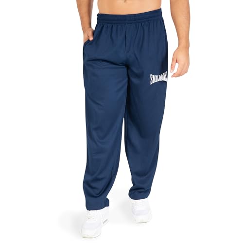 SMILODOX Jogginghose Herren Classic RIPP, lockere Passform Trainingshose, Atmungsaktiv mit Rippstruktur, Sport Hose mit Reißverschlusstaschen, Freizeithose mit Label Print für Freizeit & Training von SMILODOX