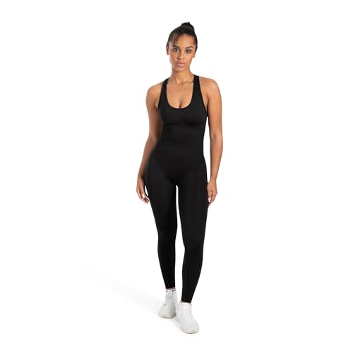 SMILODOX Jumpsuit Damen Elsie, Seamless Einteiler mit Racerback, Ganzkörperanzug geripptes Material, Sportanzug figurformender Fit, Overall atmungsaktiv, perfekt für Workouts, Athleisure & Yoga von SMILODOX