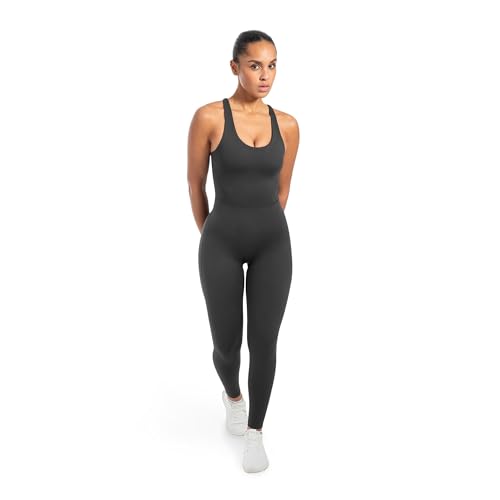 SMILODOX Jumpsuit Damen Ilva, ärmelloser Einteiler lang, Overall mit Shaped Fit & Rundhals, atmungsaktiver & elastischer Sportanzug, Ganzkörperanzug ideal für Sport, Fitness & Freizeit von SMILODOX