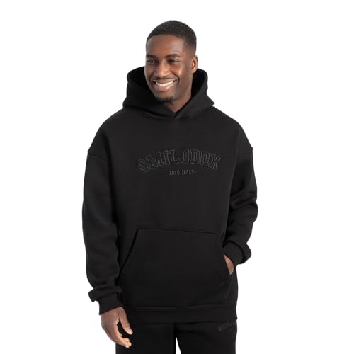 SMILODOX Kapuzenpullover Herren Levio, Bequemer Kapuzensweater für Sport, Fitness & Freizeit, Langarm Hoodie aus weichem Material, Sweatshirt verleiht Lässigen Look, Pullover mit hochwertigen Details von SMILODOX