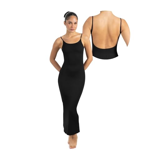 SMILODOX Kleid Damen Backless Maxi Dress Aveline, Figurbetontes Rückenfreies Rippstrickkleid mit Spaghettiträgern, knöchellang, elastisches Sommerkleid, Schlitz hinten, Alltag & besondere Anlässe SMILODOX Kleid Damen Backless Maxi Dress Aveline, Figurbetontes Rückenfreies Rippstrickkleid mit Spaghettiträgern, knöchellang, elastisches Sommerkleid, Schlitz hinten, Alltag & besondere Anlässe von SMILODOX
