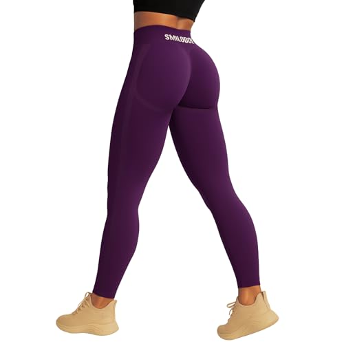 SMILODOX Leggings Damen Booty Scrunch Cetrina, High Waist Seamless Sporthose, Push-up Booty Leggins Blickdicht, Yogahose Damen für Sport Yoga Fitness Gym Workout von SMILODOX